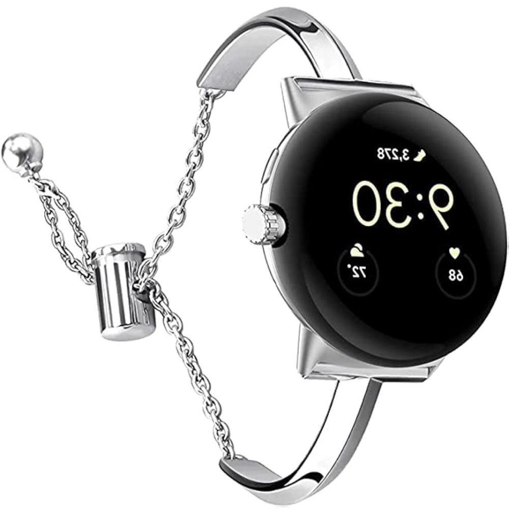 Silver google pixel watchband